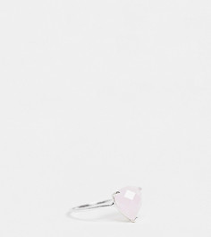 Кольцо из стерлингового серебра с розовым кварцем Kingsley Ryan-Серебристый