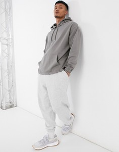 Худи в стиле oversized светло-серого цвета ASOS DESIGN-Серый