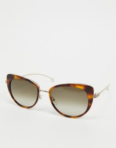 Солнцезащитные очки "кошачий глаз" черепаховой расцветки Etro-Коричневый цвет