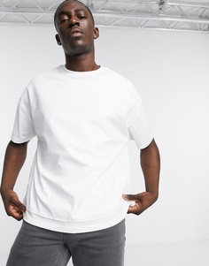 Белая футболка в стиле oversized из искусственной кожи ASOS DESIGN-Белый