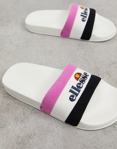 Бело-розовые шлепанцы с логотипом Ellesse borgaro-Розовый