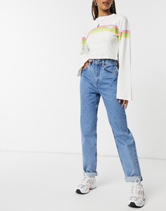 Джинсы в винтажном стиле с завышенной талией ASOS DESIGN-Голубой