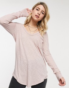 Лонгслив Free People Betty-Розовый