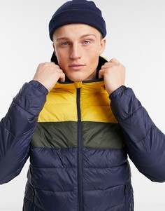 Пуховик с желтым капюшоном Jack & Jones-Желтый