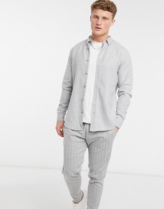 Серая фланелевая рубашка River Island-Серый
