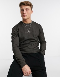 Черно-коричневый свитшот River Island-Светло-коричневый