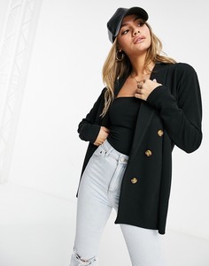 Черный двубортный блейзер в стиле oversized I Saw It First
