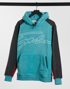 Зеленый флисовый худи Topman