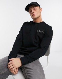 Черный свитшот узкого кроя River Island Prolific