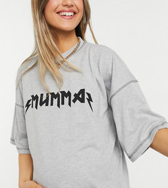 Серая футболка с надписью "Mumma" Missguided Maternity-Серый