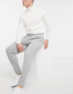Серо-белые джоггеры в плоску Topman-Белый