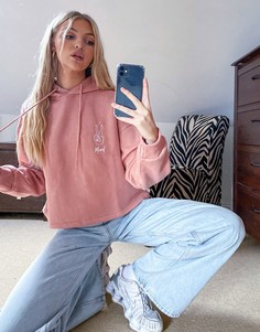 Розовый худи с рисунком In The Style Plus x Gemma Collins