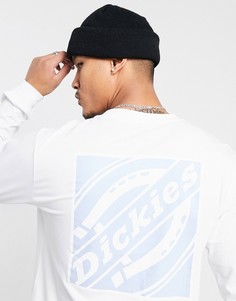 Белый лонгслив с принтом на спине Dickies FNB Box