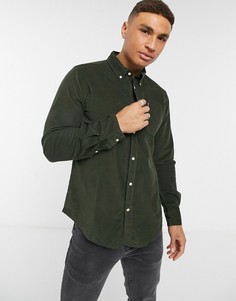 Зеленая вельветовая рубашка Barbour-Зеленый