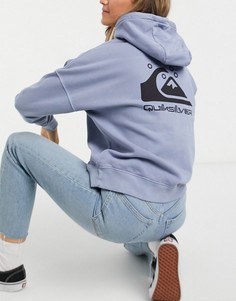 Худи в стиле oversized синего цвета Quiksilver-Голубой
