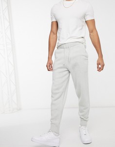 Светло-серые вязаные фактурные джоггеры ASOS DESIGN-Серый