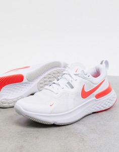 Белые кроссовки Nike Running React Miler-Белый