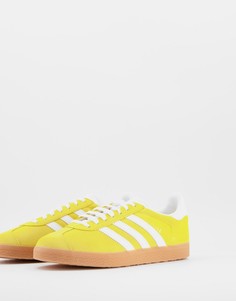 Желтые кроссовки на резиновой подошве adidas Originals Gazelle-Желтый