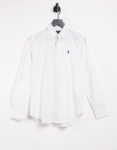 Белая оксфордская рубашка в непринужденном стиле с длинным рукавом Polo Ralph Lauren-Белый