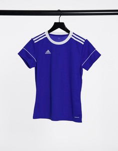 Синяя футболка с логотипом adidas Football-Голубой