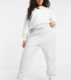 Серые oversized-джоггеры с манжетами adidas Originals "Cosy Comfort" Plus-Серый