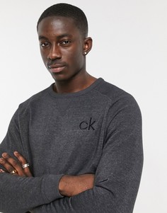 Свитшот угольного меланжевого цвета с круглым вырезом Calvin Klein Golf-Серый