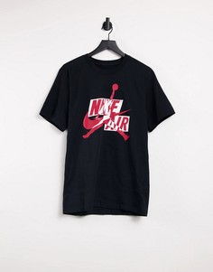 Бело-красная футболка Nike Jordan Jumpman Classics-Черный
