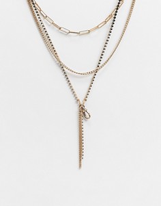 Многоярусное ожерелье с подвеской AllSaints-Медный