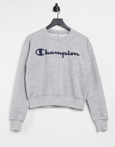 Серый свитшот с круглым вырезом Champion