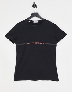 Черная трикотажная футболка с логотипом Replay Paris-Черный цвет