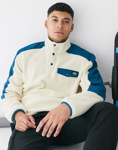 Флисовая куртка кремого и синего цвета Dickies Port Allen-Светло-коричневый