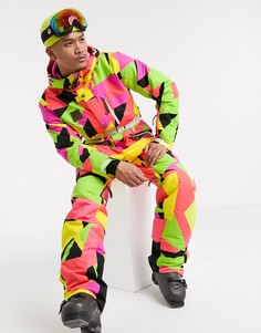Разноцветный горнолыжный костюм в стиле унисекс OOSC Hold Your Colour-Многоцветный