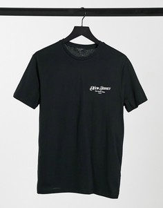 Черная футболка с принтом New Jersey на груди New Look-Черный