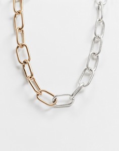 Ожерелье-цепочка с крупными звеньями AllSaints-Серебристый