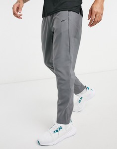 Серые спортивные брюки из плотной ткани Reebok-Серый