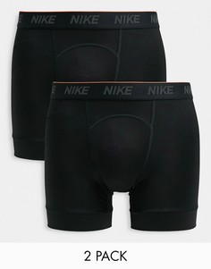 Набор из 2 черных трусов-боксеров Nike-Черный