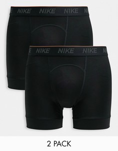 Набор из 2 черных трусов-боксеров Nike-Черный
