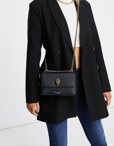Маленькая черная сумка через плечо из натуральной кожи Kurt Geiger London Shoreditch-Черный
