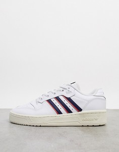 Низкие белые кроссовки с темно-синими полосками adidas Originals Rivalry-Белый