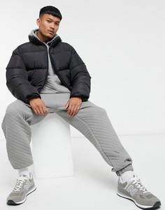 Укороченный пуховик черного цвета ASOS DESIGN-Черный