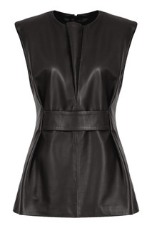 Черный кожаный жилет Piu Piano Forest Glade