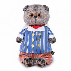 Мягкая игрушка Budi Basa Кот Басик в полосатом костюме, 19 см