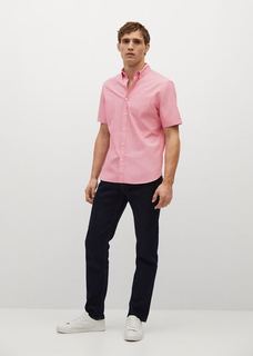Рубашка regular fit из хлопка - Ginza-h Mango