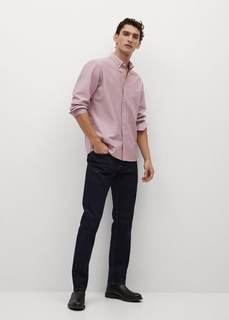 Хлопковая рубашка оксфорд regular fit - Oxford Mango