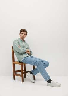 Хлопковая рубашка оксфорд regular fit - Oxford Mango