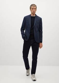 Пиджак slim fit с фактурной выделкой в елочку - Oslo Mango