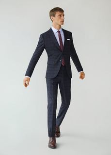 Костюмные брюки slim fit в клетку - Brasilia Mango