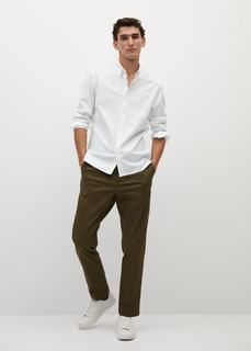 Хлопковая рубашка оксфорд regular fit - Oxford Mango
