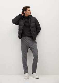 Брюки slim fit из хлопка - Boston Mango