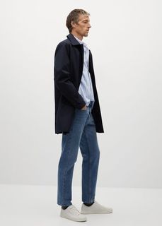 Хлопковая рубашка regular fit в полоску - Cabro Mango